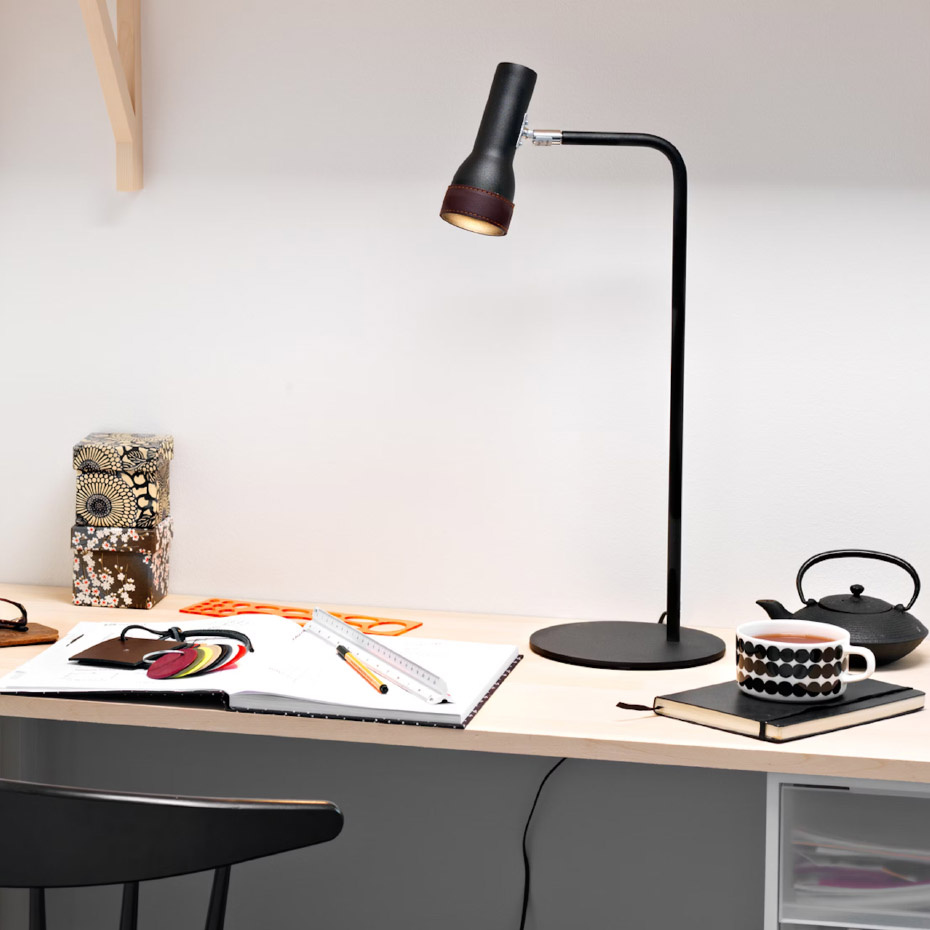 Talk Bordslampa Svart/Brun