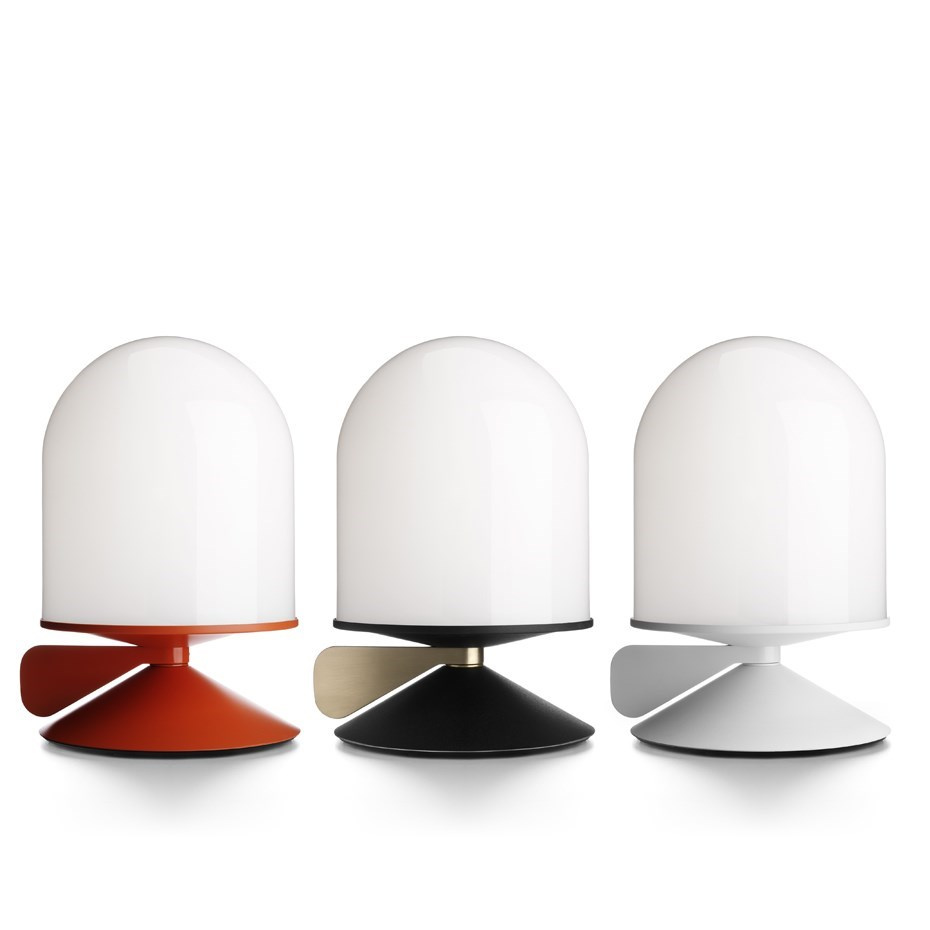 Vinge Bordslampa Vit Struktur/Opalglas