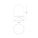Vinge Bordslampa Vit Struktur/Opalglas Vinge Bordslampa Vit Struktur/Opalglas