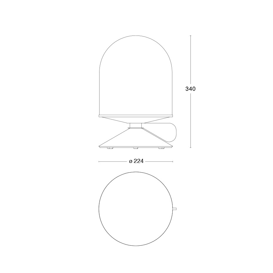 Vinge LED Bordslampa Vit