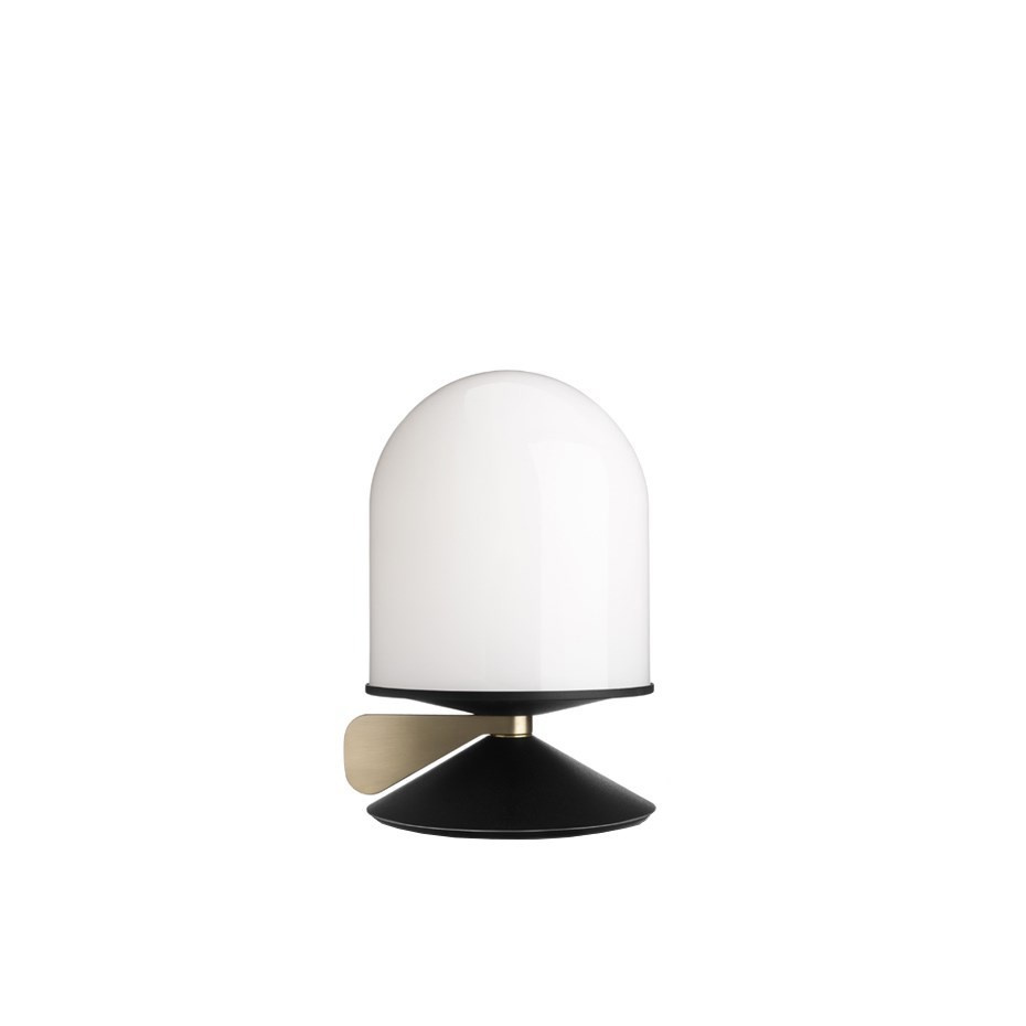 Vinge Bordslampa Svart Struktur/Opalglas