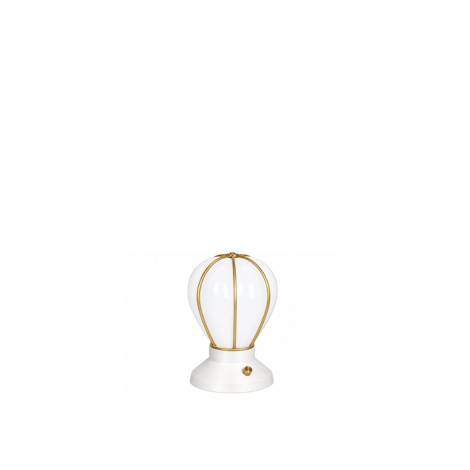 Hobo Lantern Bordslampa Vit Struktur/Mässing