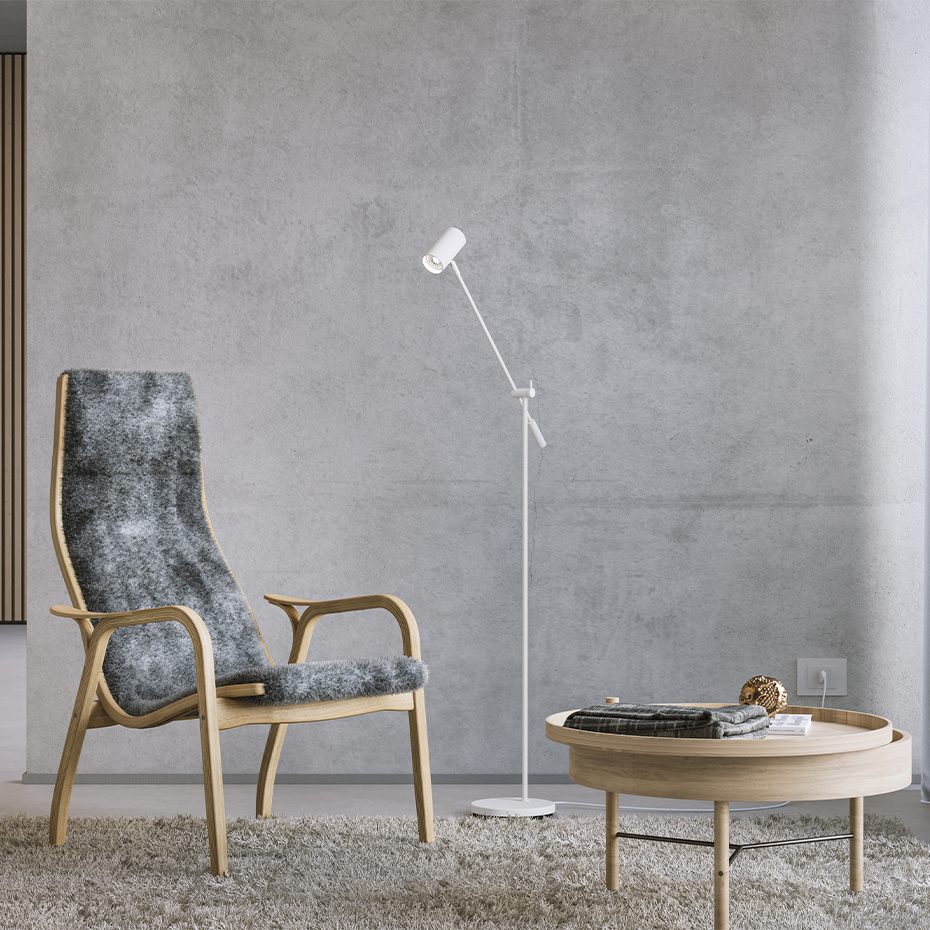 Tyson Vipp Golvlampa Vit Struktur