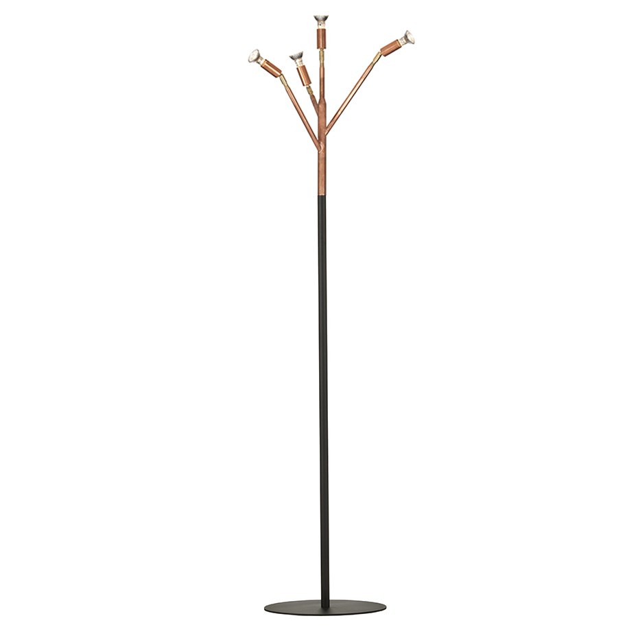 Kvist 4 Golvlampa Rå Koppar