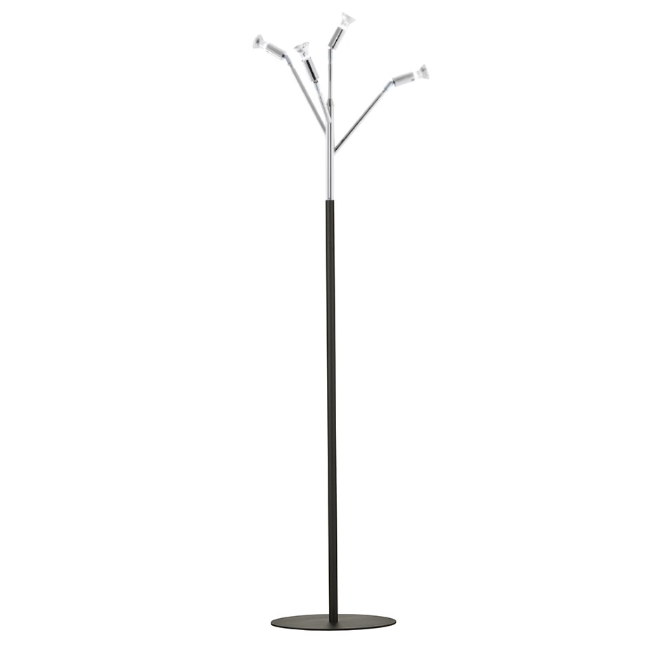 Kvist 4 Golvlampa Förnicklad Mässing