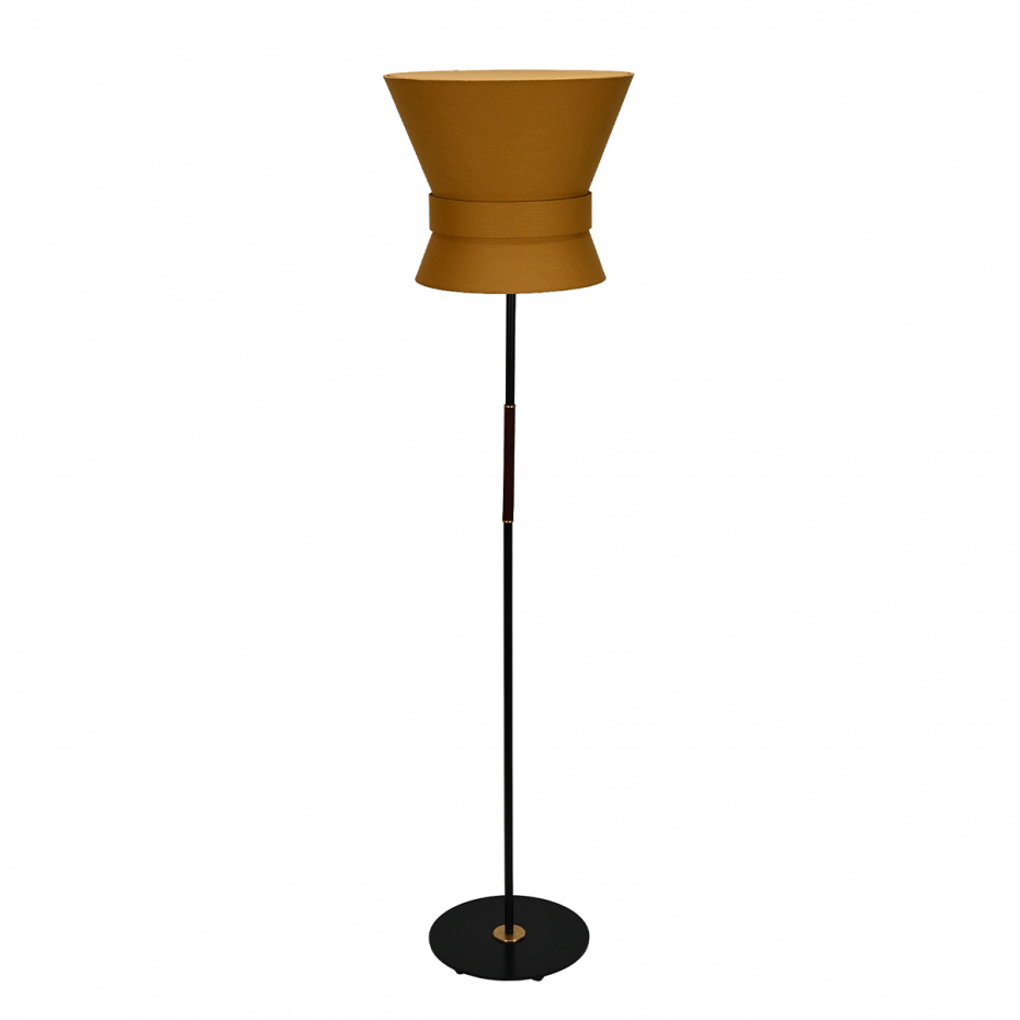 Bow Golvlampa Stor Svart/Yellow Ochre