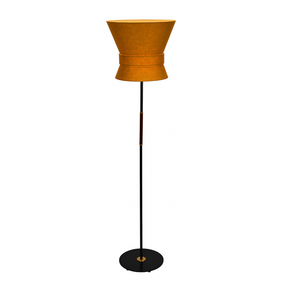 Bow Golvlampa Stor Svart/Yellow Ochre
