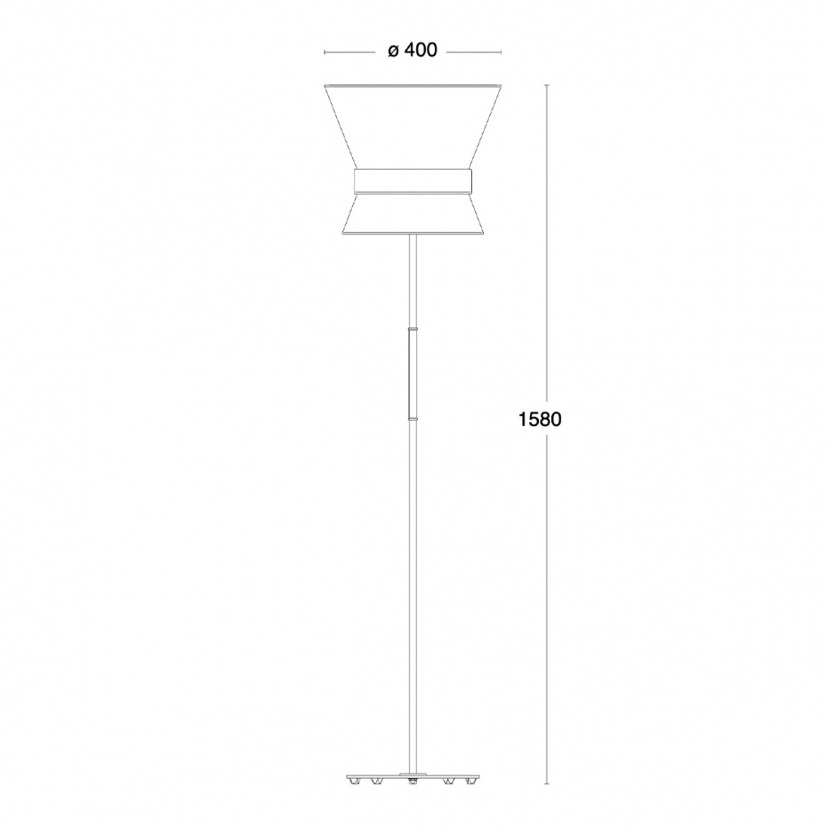 Bow Golvlampa Stor Svart/Midnight Blue