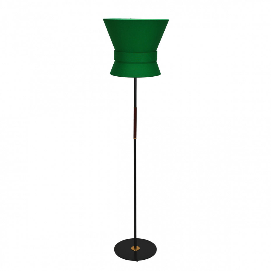Bow Golvlampa Stor Svart/Emerald Green