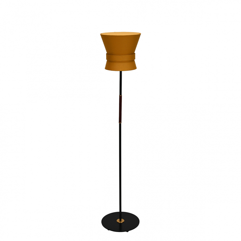 Bow Golvlampa Liten Svart/Yellow Ochre
