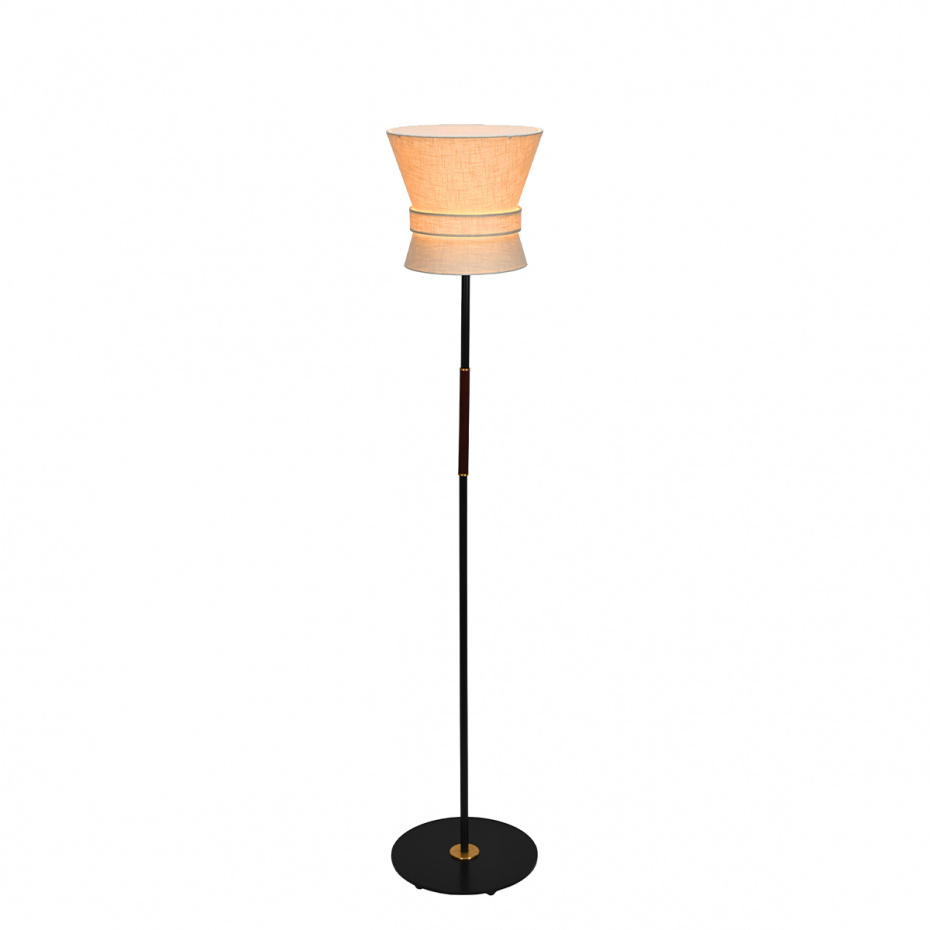 Bow Golvlampa Liten Svart/Cream White