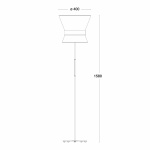 Bow Golvlampa Stor Rå Mässing/Cream White Bow Golvlampa Stor Rå Mässing/Cream White