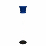 Bow Golvlampa Liten Rå Mässing/Midnight Blue Bow Golvlampa Liten Rå Mässing/Midnight Blue