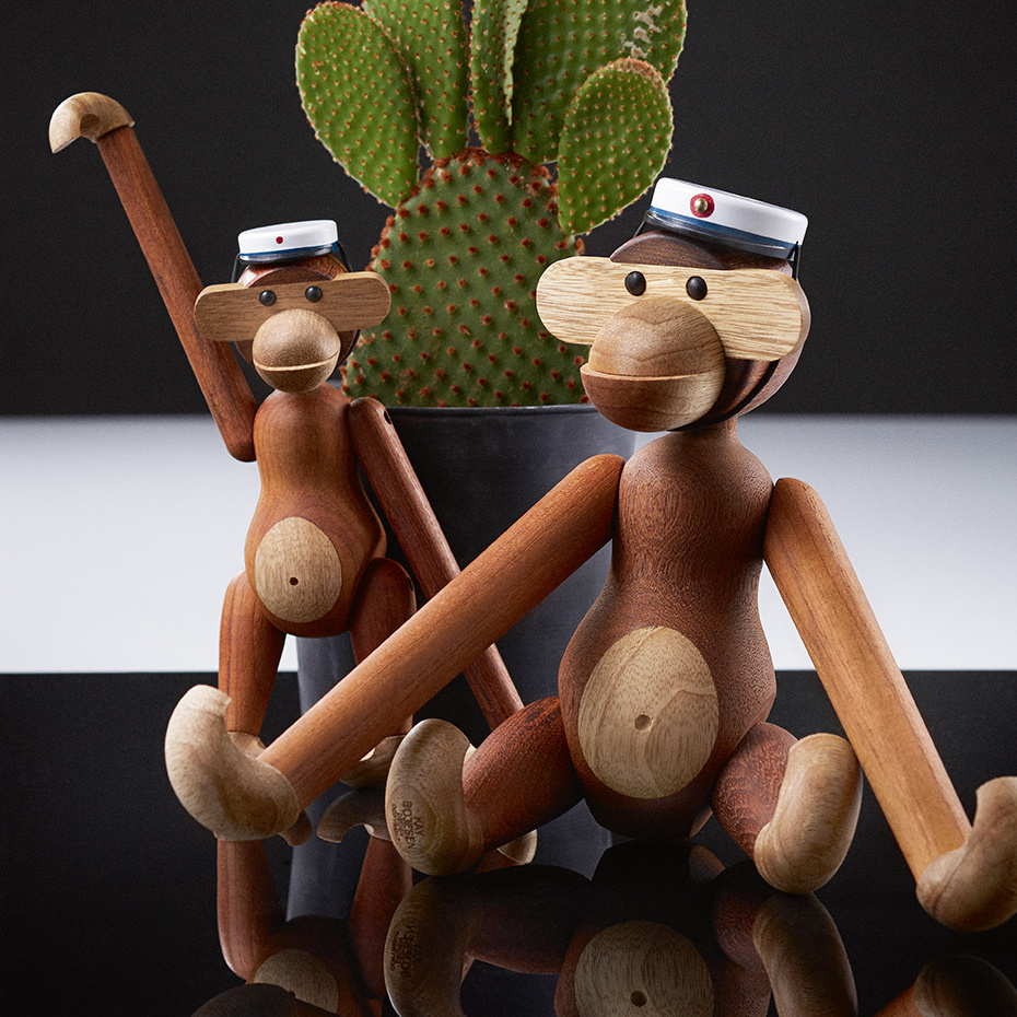 Studentmössa Träfigur Medium Blå