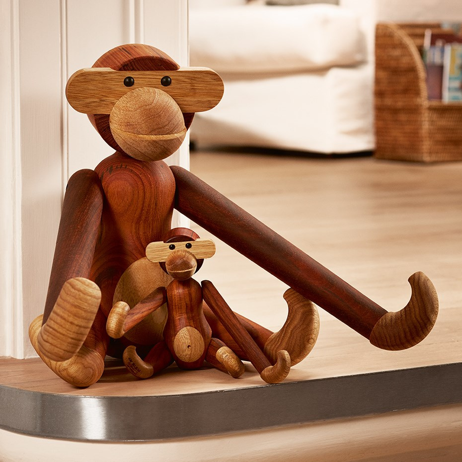 Apa Trädjur Liten Teak/Limba