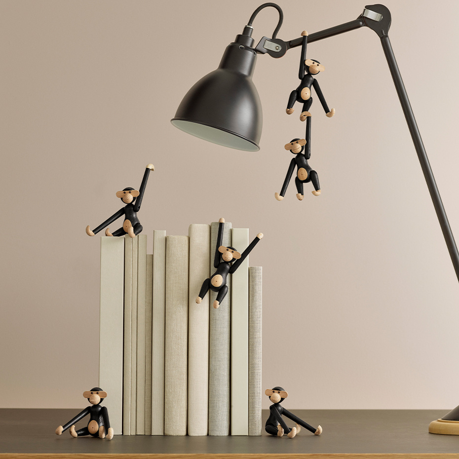 Apa Trädjur Mini Mörkbetsad Ek