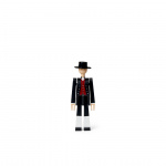 Norsk Bunad Man Träfigur Svart/Röd/Vit Norsk Bunad Man Träfigur Svart/Röd/Vit