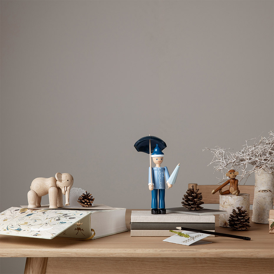 John Blund Träfigur Blå/Ljusblå