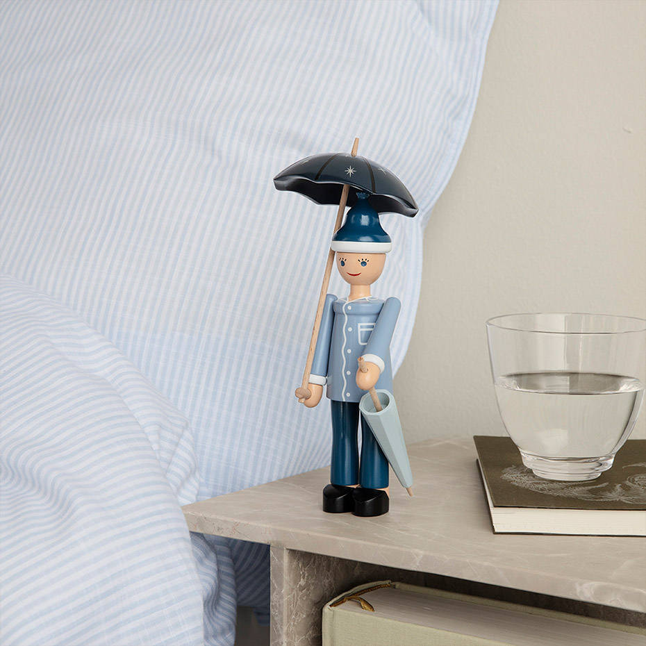 John Blund Träfigur Blå/Ljusblå