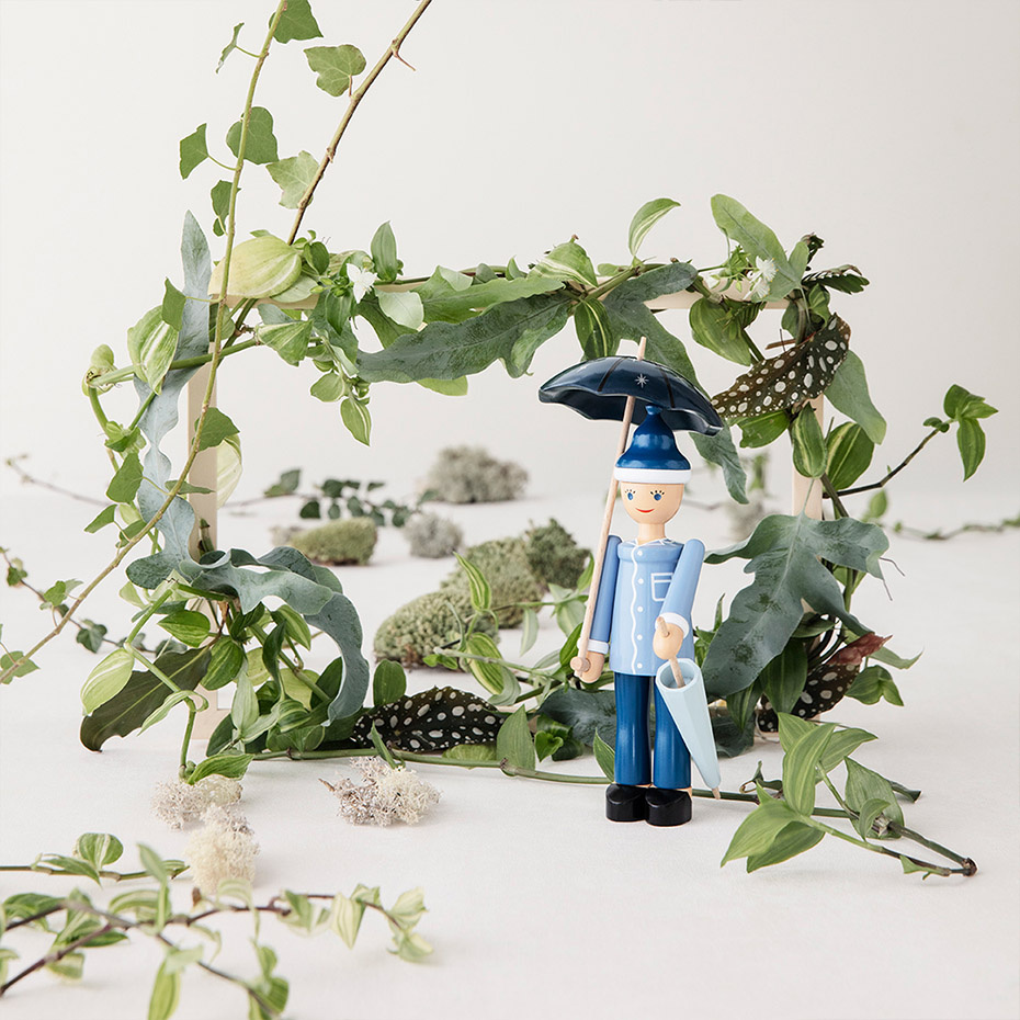 John Blund Träfigur Blå/Ljusblå