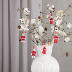 Santa Claus & Santa Clara Träfigurer Röd/Vit Santa Claus & Santa Clara Träfigurer Röd/Vit