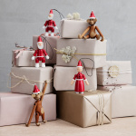 Santa Claus & Santa Clara Träfigurer Röd/Vit Santa Claus & Santa Clara Träfigurer Röd/Vit