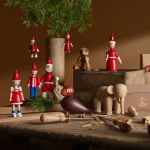 Santa Claus & Santa Clara Träfigurer Röd/Vit Santa Claus & Santa Clara Träfigurer Röd/Vit