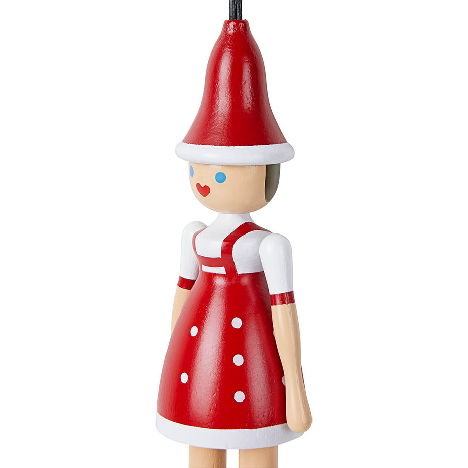 Christmas Ole & Christmas Lise Träfigurer Röd/Blå/Vit