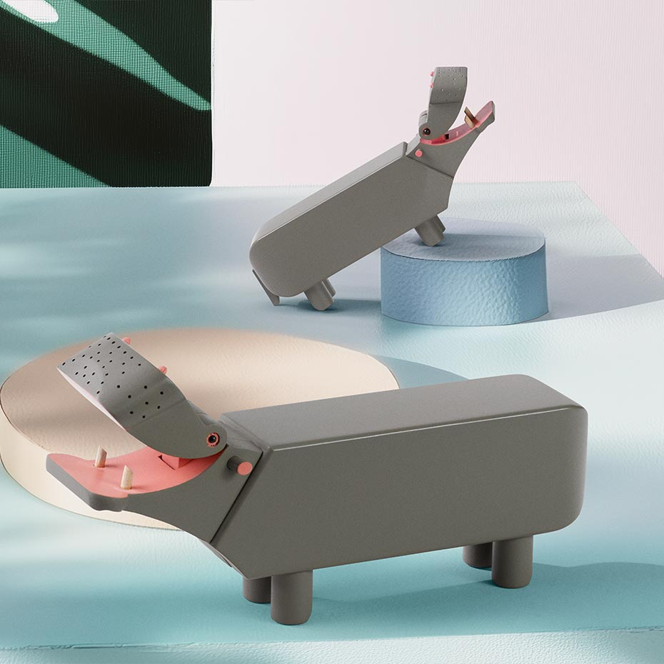 Flodhäst Trädjur Grå