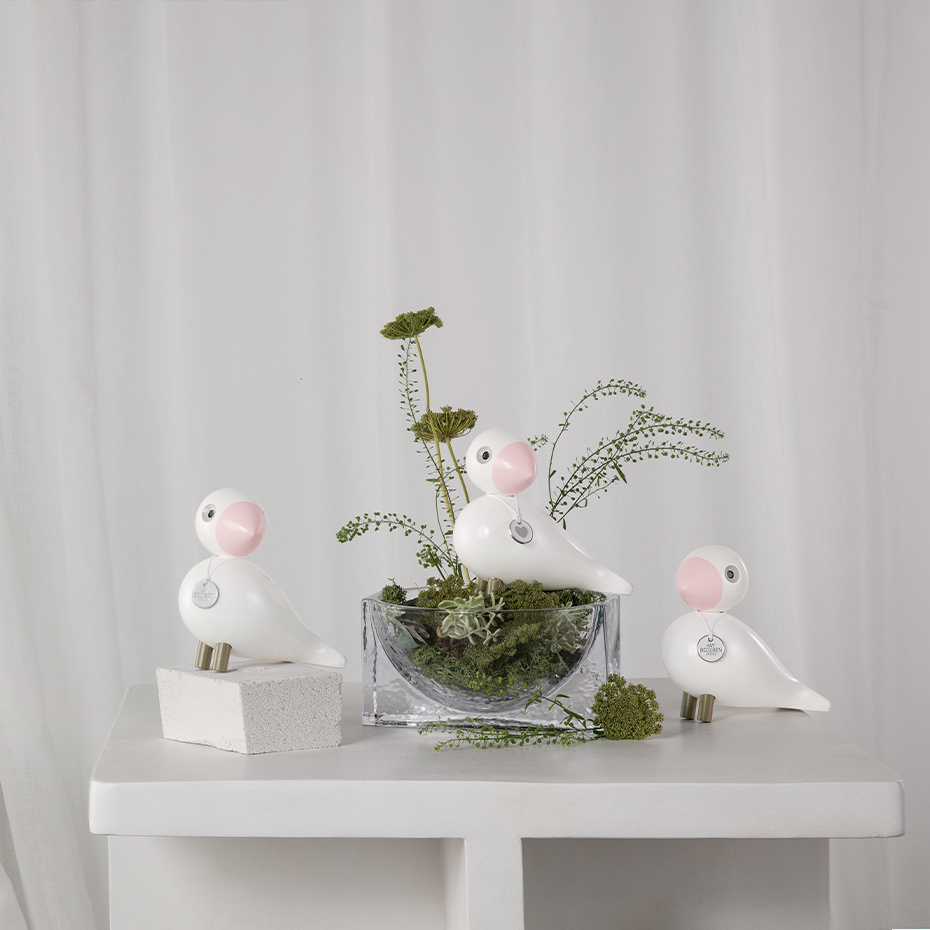 Love Sångfågel Vit/Rosa