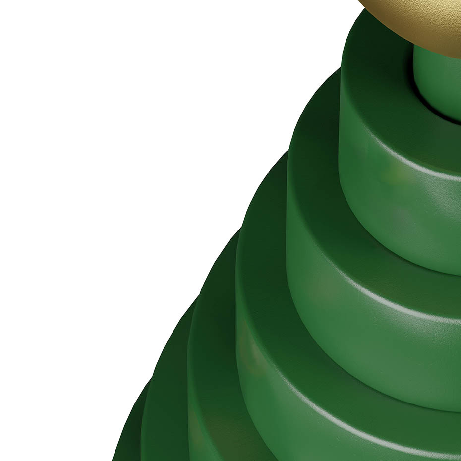 Julgran Träfigur H19,5cm Grön