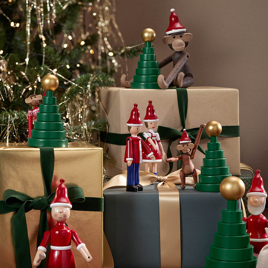 Julgran Träfigur H13,5cm Grön