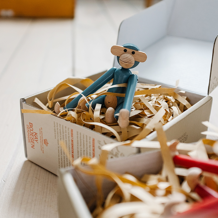 Apa Trädjur Mini Vintage Blå