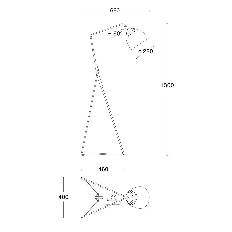Lean Golvlampa Svart