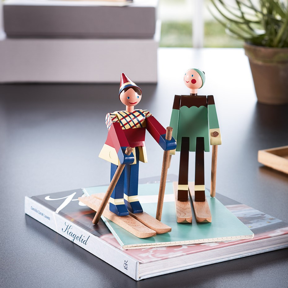 Skidåkare Boje Träfigur Multi