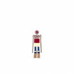Skidåkare Datti Träfigur Multi Skidåkare Datti Träfigur Multi