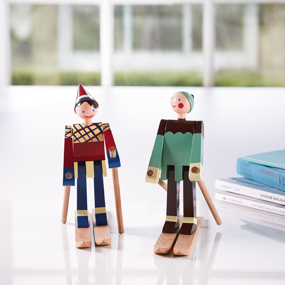 Skidåkare Datti Träfigur Multi