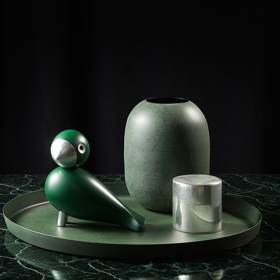 Georg Sångfågel Grön/Silver