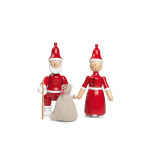 Tomtefar Träfigur Röd/Vit Tomtefar Träfigur Röd/Vit