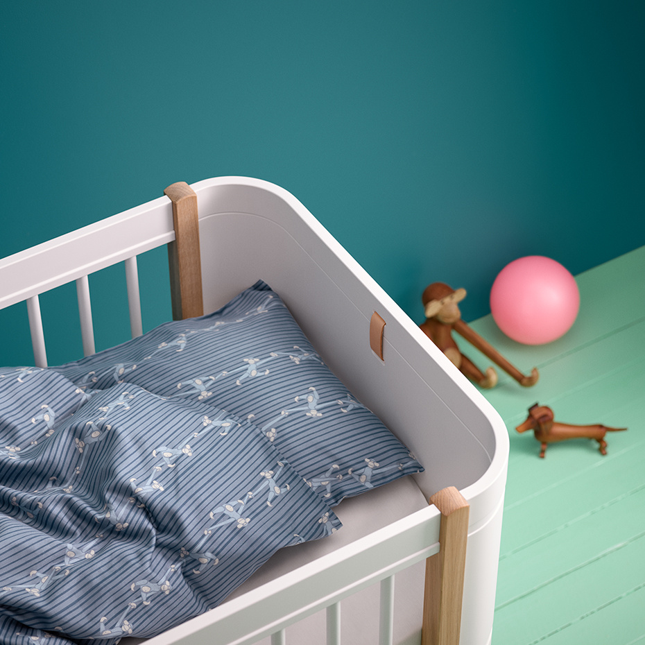 Apa Baby Påslakanset 70x100cm Blå