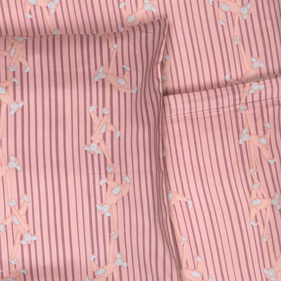 Apa Baby Påslakanset 70x100cm Rosa