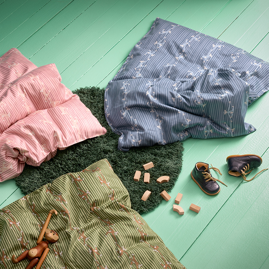 Apa Baby Påslakanset 70x100cm Rosa