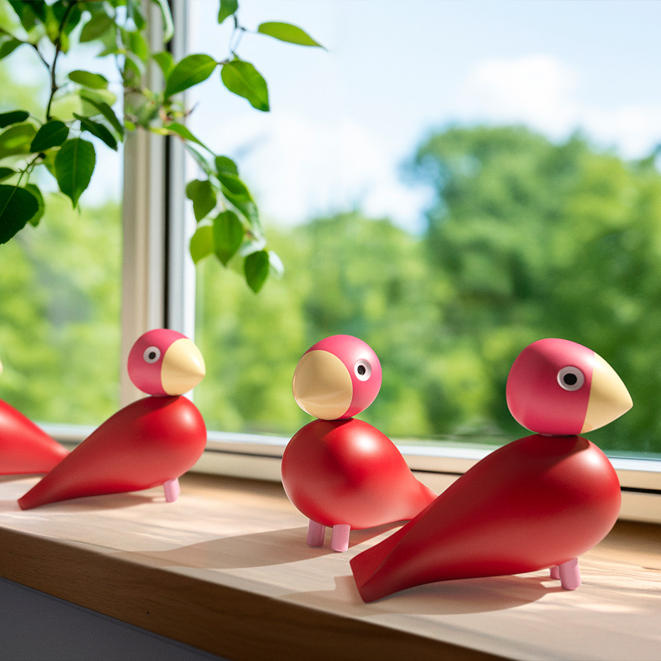 Flora Sångfågel Year Bird 2024 Rosa