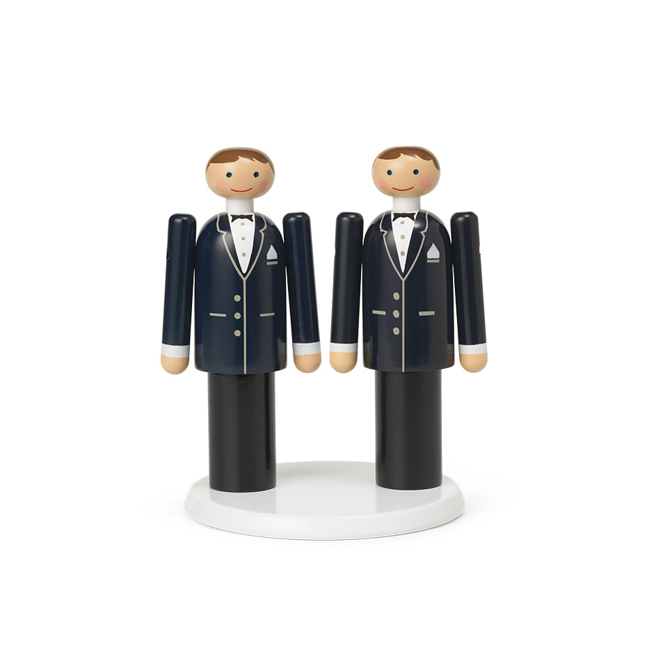 Plattform Till Brudparet Mini Träfigurer Vit