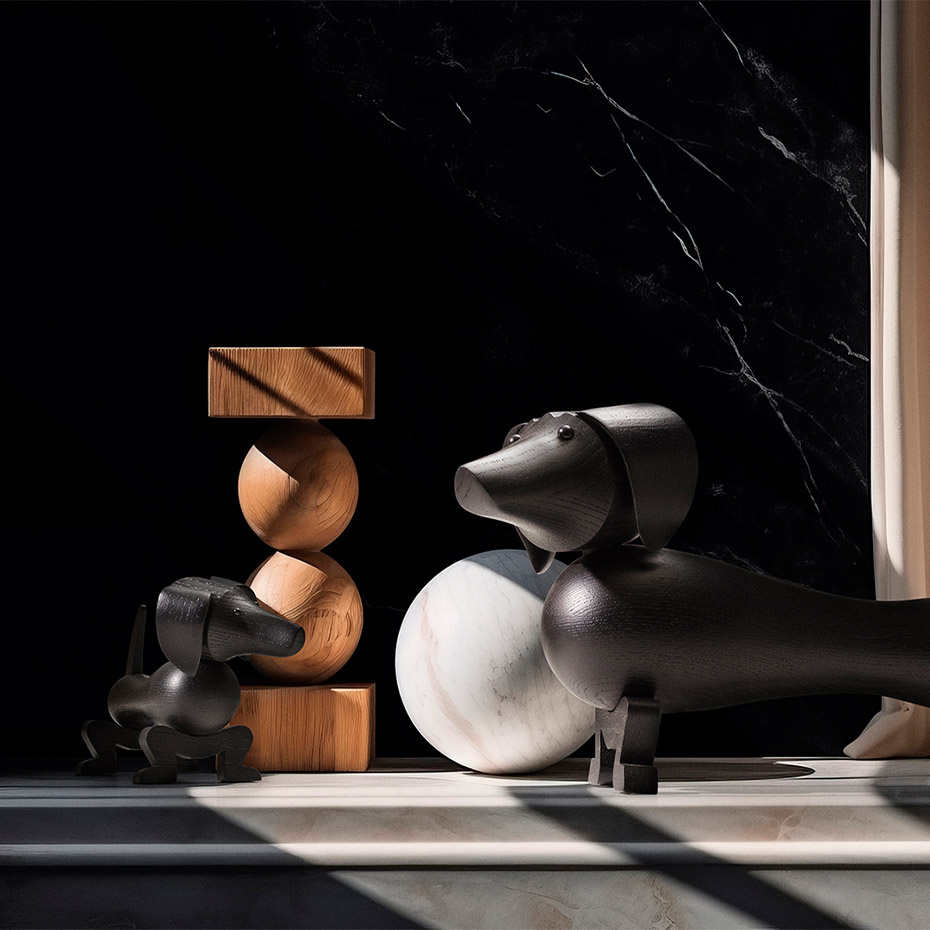 Hund Trädjur Liten Mörkbetsad Ek Anniversary Edition