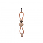 Fågel Nyckelring Guldfärgad Naturläder/Ek Fågel Nyckelring Guldfärgad Naturläder/Ek