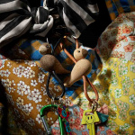 Fågel Nyckelring Guldfärgad Naturläder/Ek Fågel Nyckelring Guldfärgad Naturläder/Ek