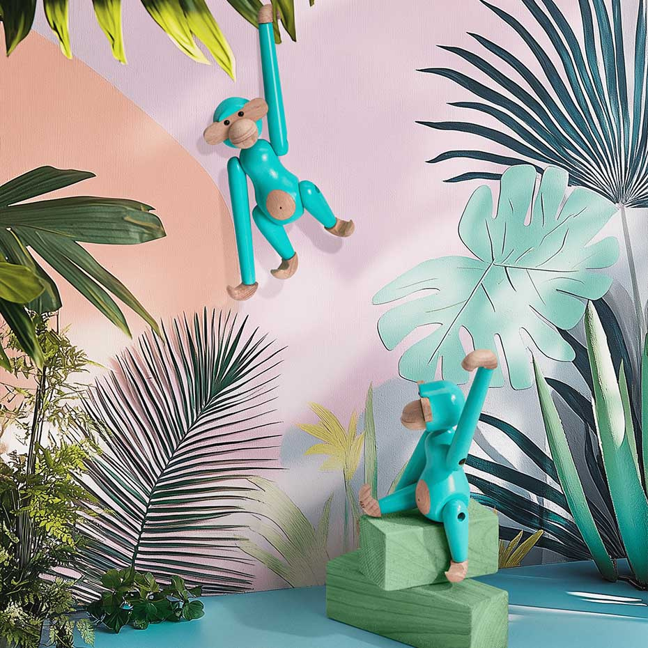 Apa Trädjur Mini Turkos