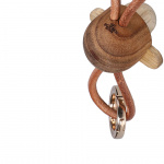 Apa Nyckelring Guldfärgad Naturläder/Teak/Limba Apa Nyckelring Guldfärgad Naturläder/Teak/Limba