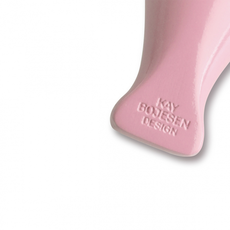 Fågel Nyckelring Silverfärgad Naturläder/Rosa